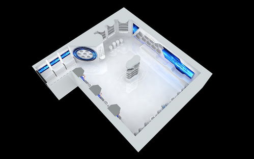 鑫珂生物科技專研展廳展示設計3d效果圖